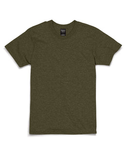 Hanes Combed Cotton T-Shirt 4980 | Military Grn Hth - Front