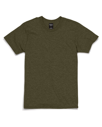 Hanes Combed Cotton T-Shirt 4980 | Military Grn Hth - Front