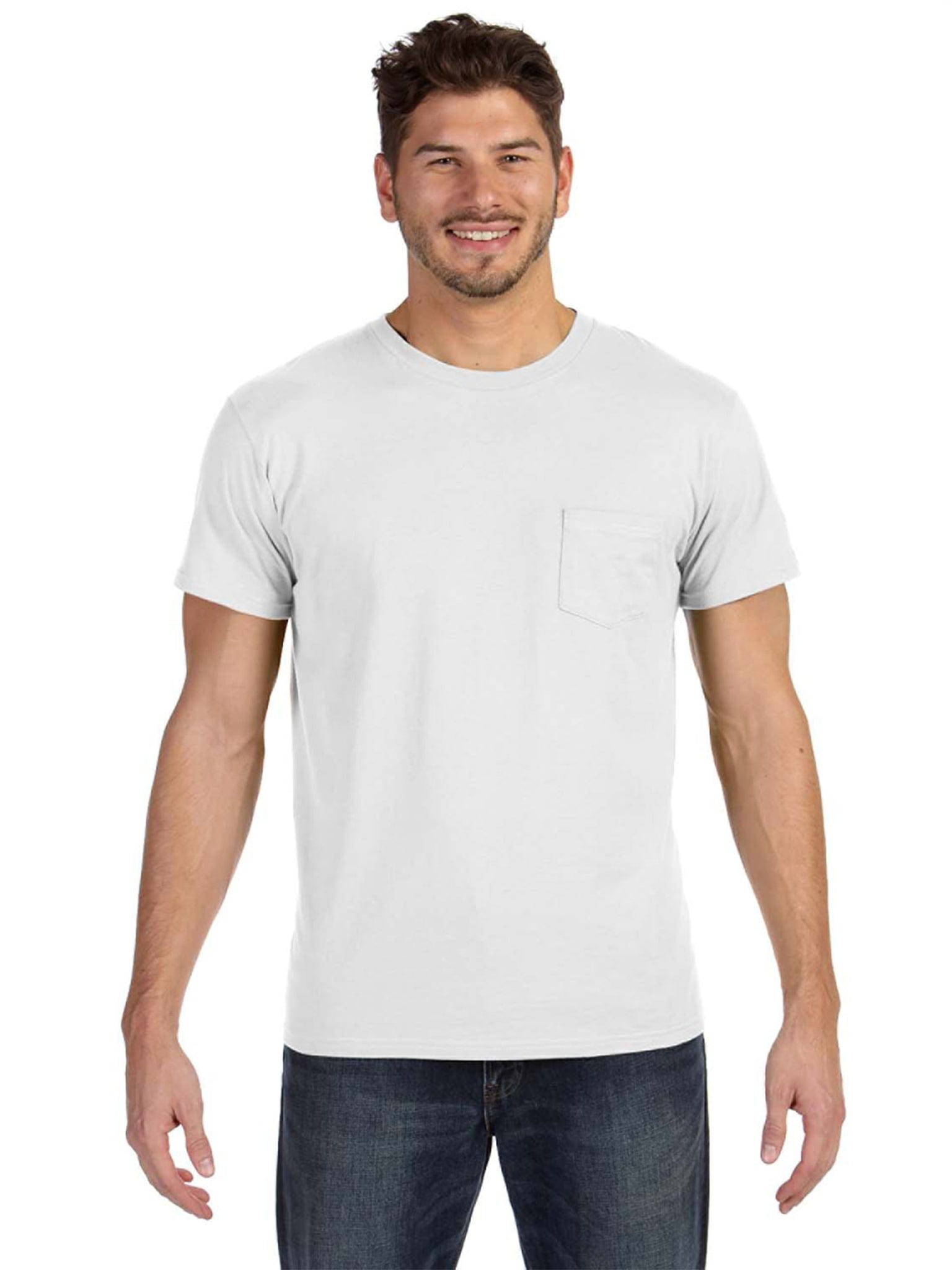 Hanes 100% Ringspun Cotton Nano Pocket T-Shirt – CheapesTees