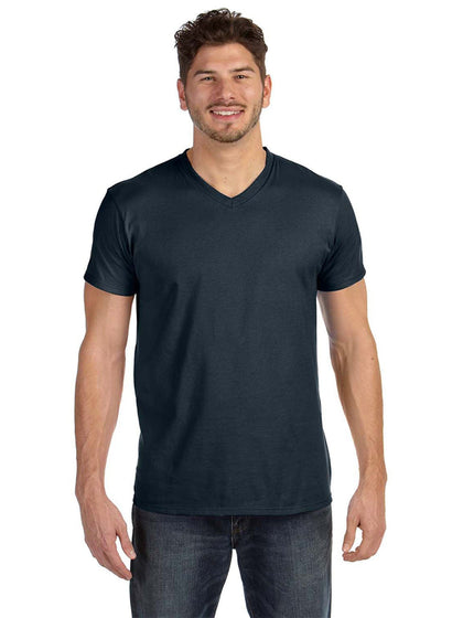 Hanes 4.5 oz. 100% Ringspun Cotton Nano-T V-Neck T-Shirt – CheapesTees