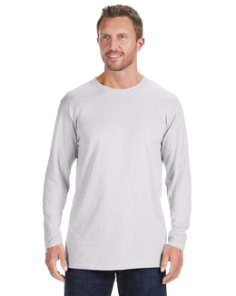 Hanes 100% Ringspun Cotton Nano-T Long Sleeve T-Shirt 498L | Ash - Front