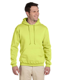 Jerzees SuperSweats Hooded Pullover Sweatshirt 4997 | Safety Green - Front