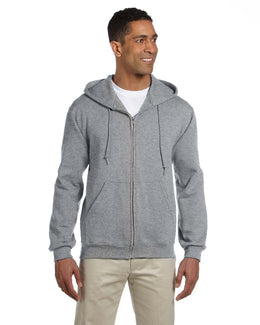 Jerzees Super Sweats 50/50 Full-Zip Hoodie 4999 | Oxford - Front
