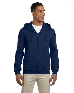 Jerzees Super Sweats 50/50 Full-Zip Hoodie 4999 | J Navy - Front