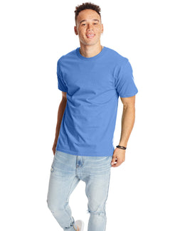 Hanes Beefy-T T-Shirt 5180 | Carolina Blue - Front