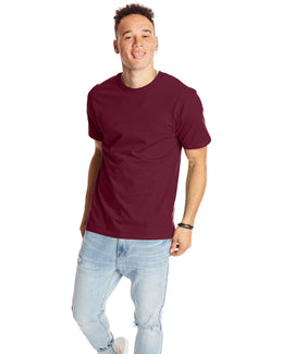 Hanes Beefy-T T-Shirt 5180 | Maroon - Front