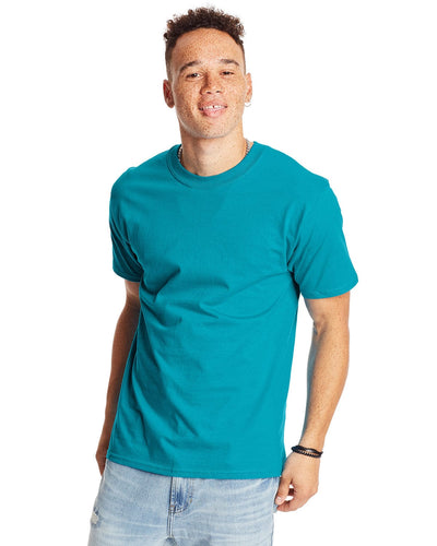 Hanes Beefy-T T-Shirt 5180 | Teal - Front