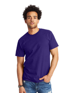 Hanes Beefy-T T-Shirt 5180 | Purple - Front