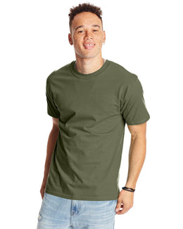 Hanes Beefy-T T-Shirt 5180 | Fatigue Green - Front