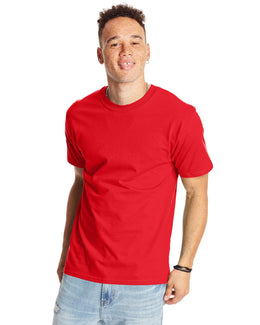 Hanes Beefy-T T-Shirt 5180 | Athletic Red - Front