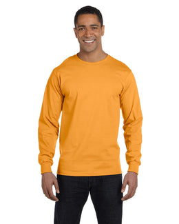Hanes Long Sleeve Beefy-T T-Shirt 5186 | Gold - Front