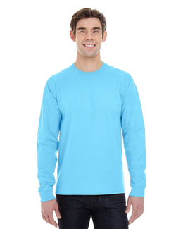 Hanes Long Sleeve Beefy-T T-Shirt 5186 | Blue Horizon - Front