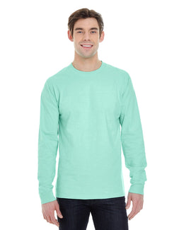 Hanes Long Sleeve Beefy-T T-Shirt 5186 | Clean Mint - Front
