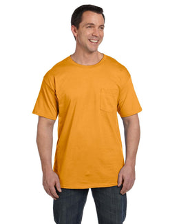Hanes Beefy-T Pocket T-Shirt 5190P | Gold - Front