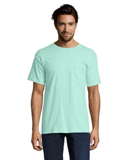 Hanes Beefy-T Pocket T-Shirt 5190P | Clean Mint - Front