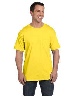 Hanes Beefy-T Pocket T-Shirt 5190P | Yellow - Front