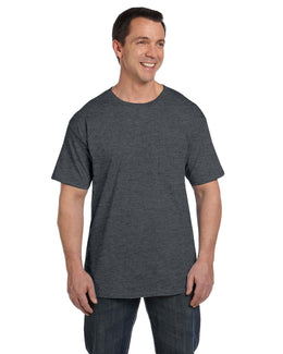 Hanes Beefy-T Pocket T-Shirt 5190P | Charcoal Heather - Front
