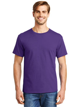 Hanes ComfortSoft 100% Cotton T-Shirt 5280 | Red Pepper Hthr - Front