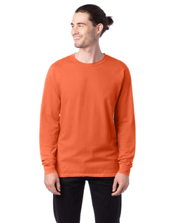 Hanes ComfortSoft Cotton Long Sleeve T-Shirt 5286 | Texas Orange - Front