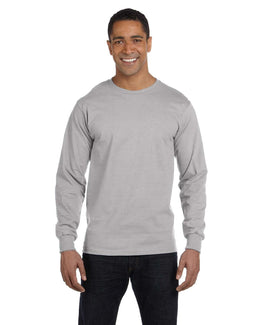 Hanes ComfortSoft Cotton Long Sleeve T-Shirt 5286 | Light Steel - Front