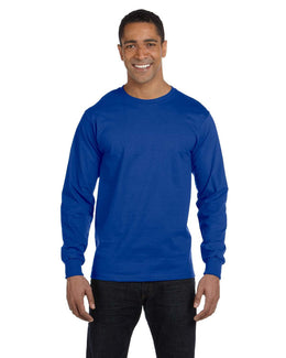 Hanes ComfortSoft Cotton Long Sleeve T-Shirt 5286 | Deep Royal - Front