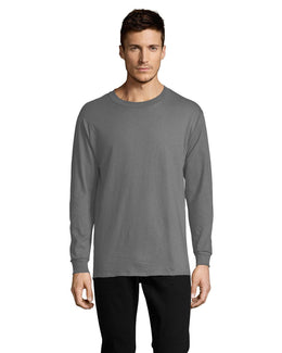 Hanes ComfortSoft Cotton Long Sleeve T-Shirt 5286 | Smoke Gray - Front