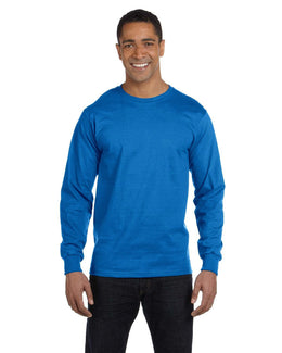 Hanes ComfortSoft Cotton Long Sleeve T-Shirt 5286 | Bluebell Breeze - Front