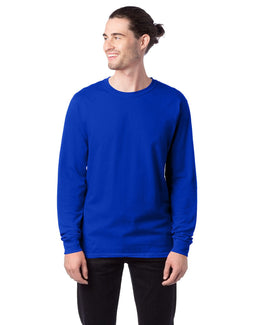 Hanes ComfortSoft Cotton Long Sleeve T-Shirt 5286 | Athletic Royal - Front