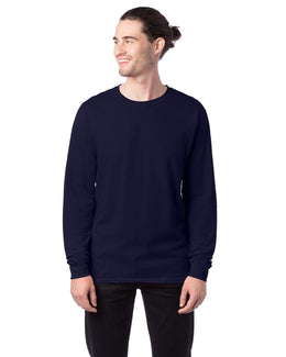 Hanes ComfortSoft Cotton Long Sleeve T-Shirt 5286 | Athletic Navy - Front