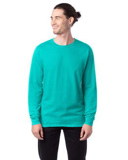 Hanes ComfortSoft Cotton Long Sleeve T-Shirt 5286 | Athletic Teal - Front