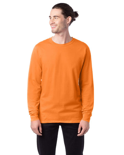 Hanes ComfortSoft Cotton Long Sleeve T-Shirt 5286 | Tennessee Orange - Front