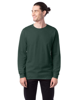 Hanes ComfortSoft Cotton Long Sleeve T-Shirt 5286 | Athletic Dk Gren - Front