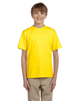 Hanes Youth Heavyweight 50/50 T-Shirts 5370 | Yellow - Front