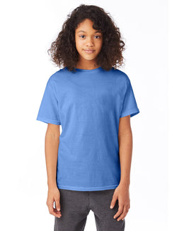 Hanes Youth Heavyweight 50/50 T-Shirts 5370 | Carolina Blue - Front