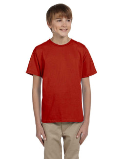 Hanes Youth Heavyweight 50/50 T-Shirts 5370 | Deep Red - Front