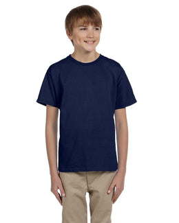 Hanes Youth Heavyweight 50/50 T-Shirts 5370 | Navy - Front
