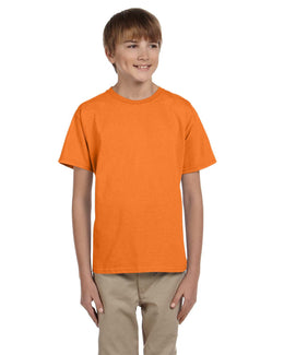 Hanes Youth Heavyweight 50/50 T-Shirts 5370 | Safety Orange - Front