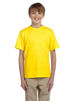 Hanes Youth Heavyweight 50/50 T-Shirts 5370 | Heather Brown - Front