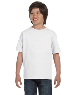 Hanes Youth Beefy-T T-Shirt 5380 | White - Front