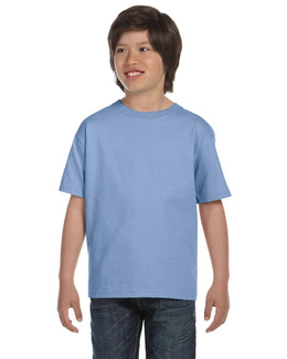Hanes Youth Beefy-T T-Shirt 5380 | Light Blue - Front