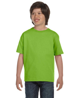 Hanes Youth Beefy-T T-Shirt 5380 | Lime - Front