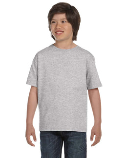 Hanes Youth Beefy-T T-Shirt 5380 | Light Steel - Front