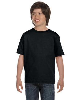 Hanes Youth Beefy-T T-Shirt 5380 | Black - Front