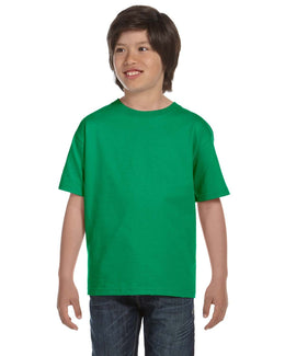 Hanes Youth Beefy-T T-Shirt 5380 | Kelly Green - Front