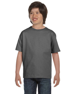 Hanes Youth Beefy-T T-Shirt 5380 | Smoke Gray - Front