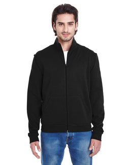 American Apparel Unisex California Fleece Zip Jogger 5431W | Black - Front