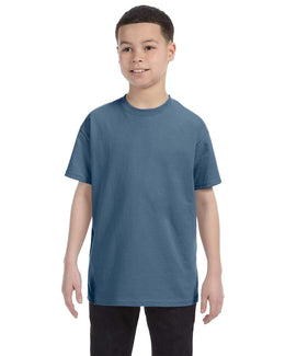 Hanes Youth Authentic-T T-Shirt 54500 | Denim Blue - Front