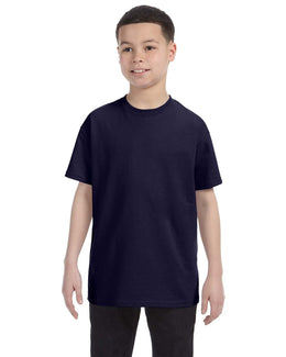 Hanes Youth Authentic-T T-Shirt 54500 | Navy - Front