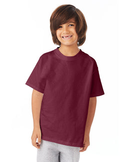 Hanes Youth Authentic-T T-Shirt 54500 | Maroon - Front