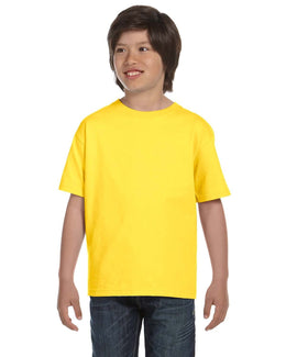Hanes Youth ComfortSoft T-Shirt 5480 | Yellow - Front